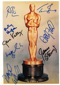 Oscar Winners Signed 8x10 Photo (8 signatures) Including Gene Kelly and Jimmy Stewart